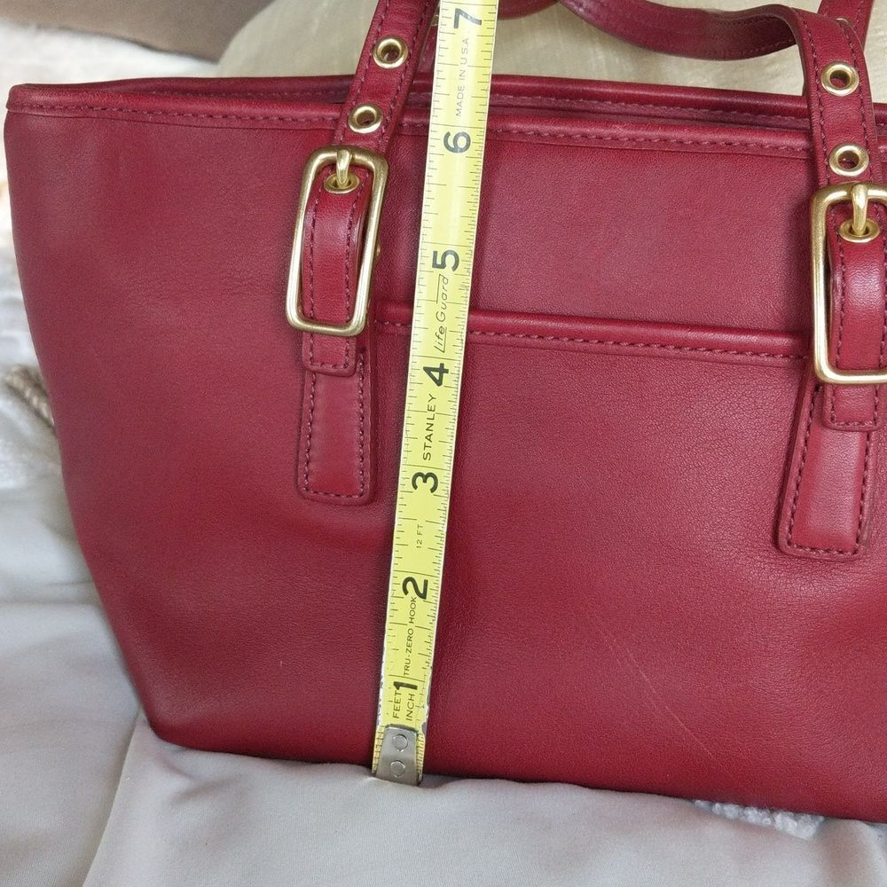 COACH Luxurious Red ♥️ Y2K Vintage Mini Tote Bag 9846 - Picture 11 of 12